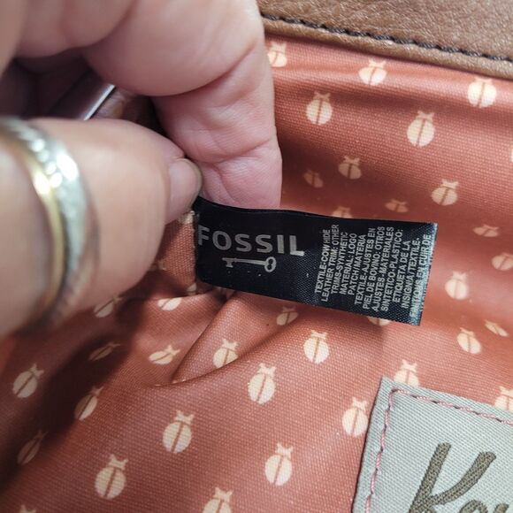 Fossil Key-per Poppy Floral Cosmetic Case Silver Kiss Lock Frame Mirror NWOT - Picture 7 of 9